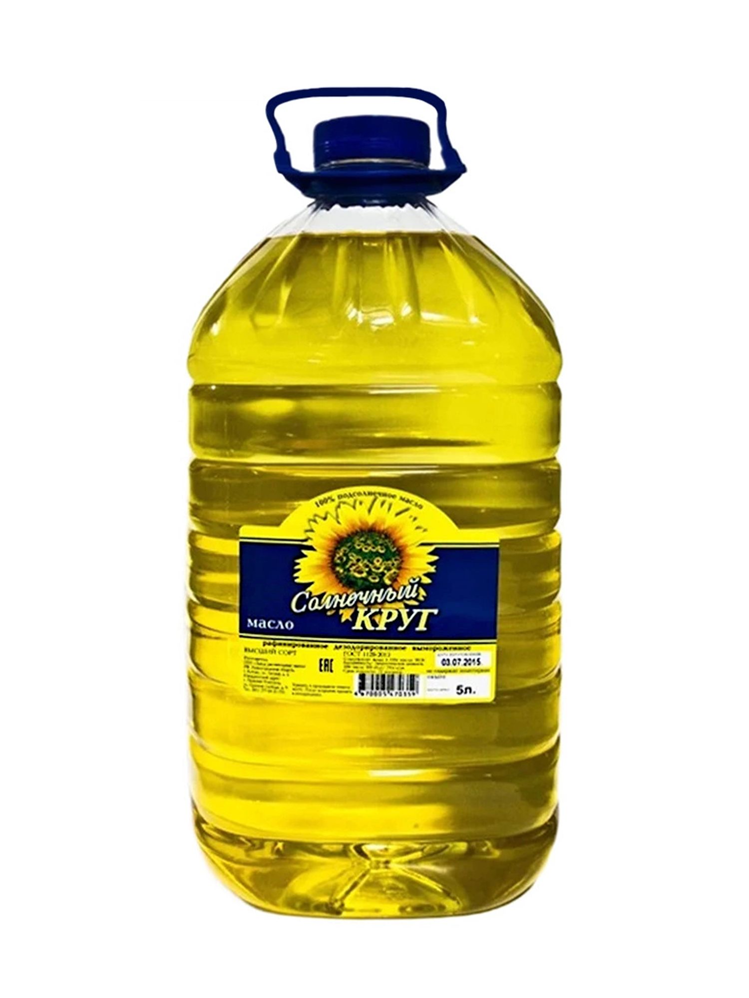 Масло Подсолнечное Солнечный Круг Рафинированное 5л х 4шт.