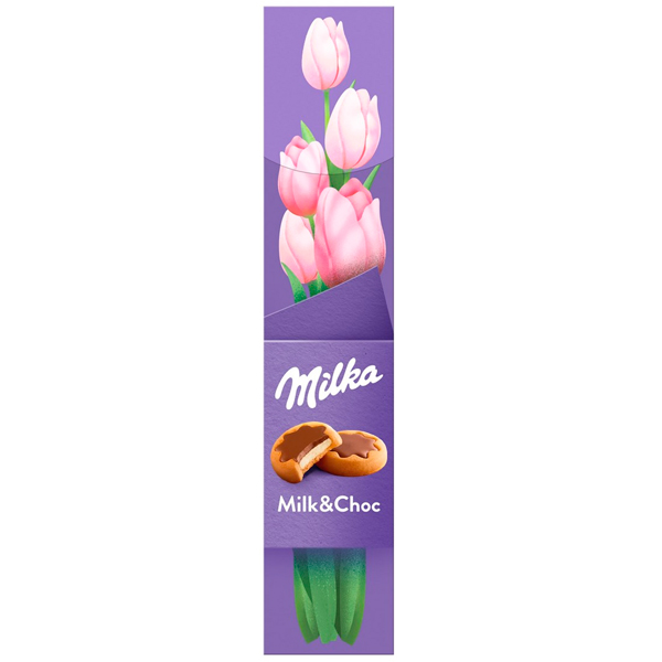 Печенье Milka milk-chocolate ассорти в подарочной упаковке 75 гр
