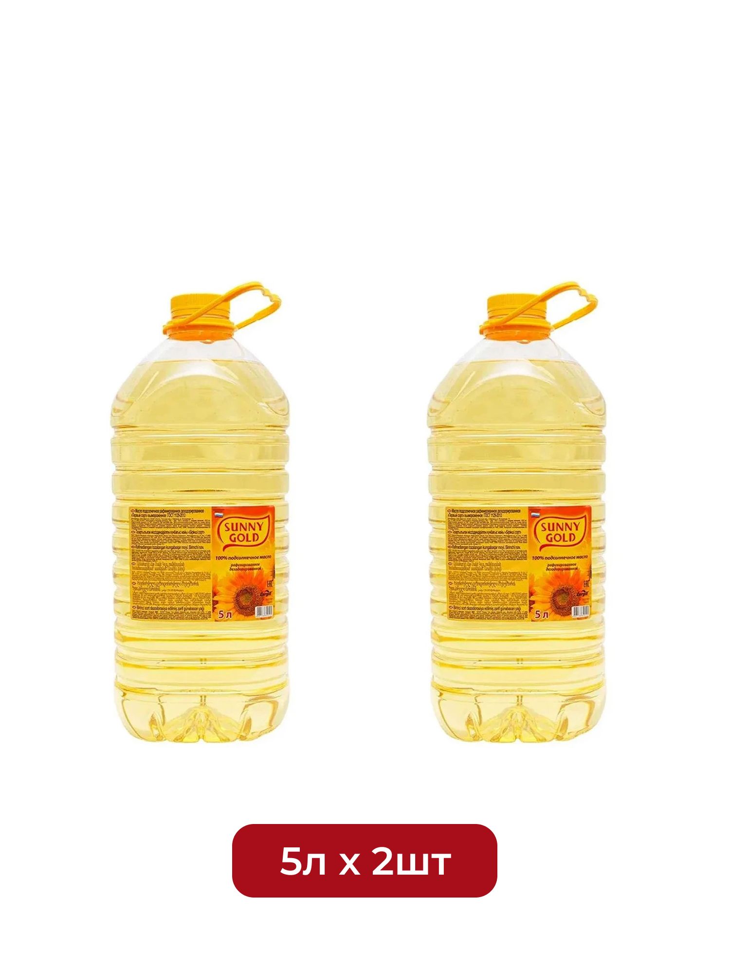 Масло Подсолнечное Sunny Gold Рафинированное 5л х 2шт.