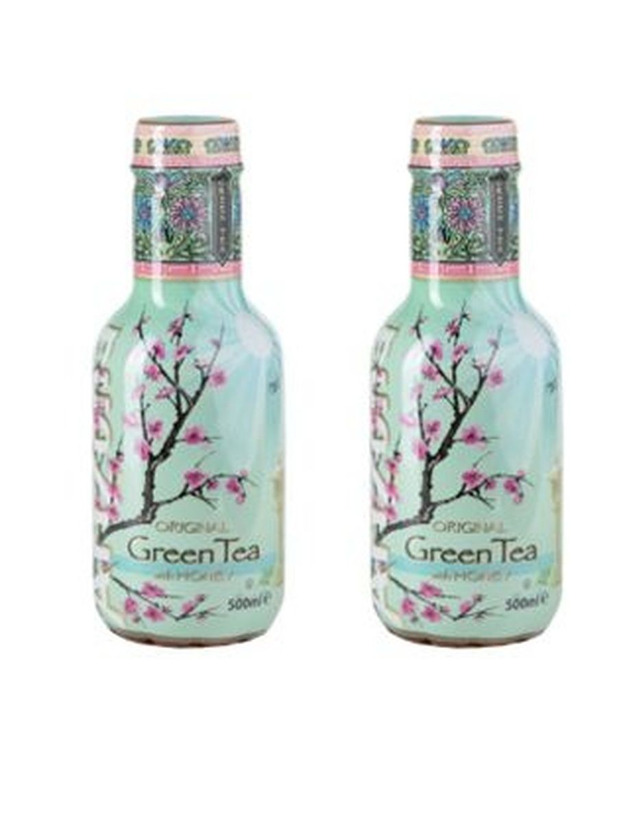 Холодный чай Arizona Original зеленый со вкусом меда, 500мл. Упаковка 2 шт.
