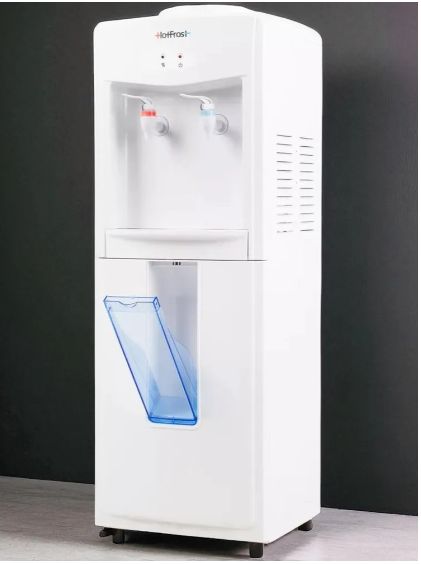 HotFrost Кулер для воды V118E напольный, шкафчик для стаканчиков, с нагревом и электронным охлаждением
