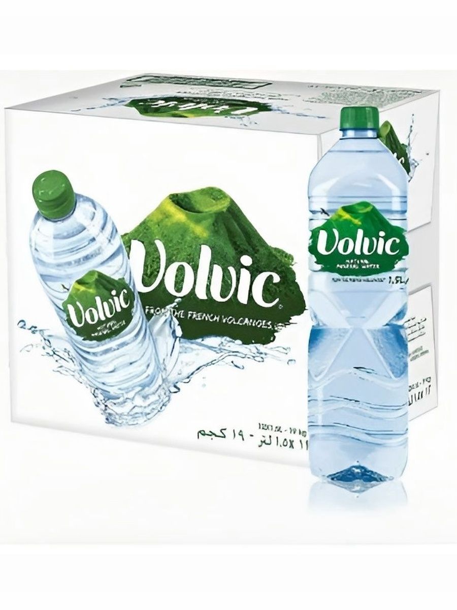 Вода Volvic, 1.5 л, негазированная, пэт, (упаковка 1.5л х 12шт.)