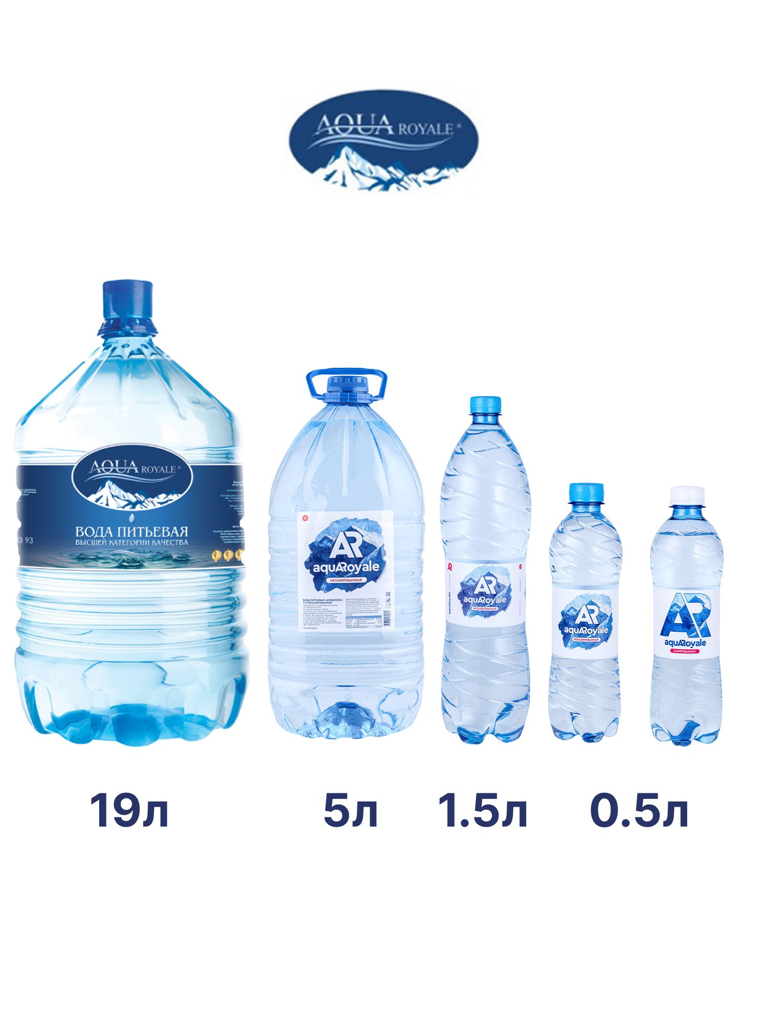 Вода питьевая газированная. пэт, Аквароял 500мл х 12шт.