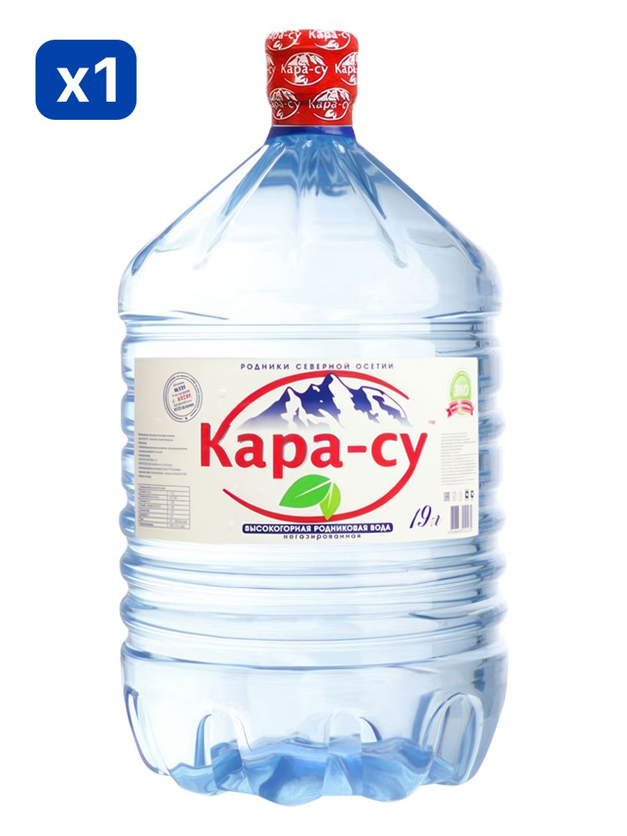 Вода питьевая Кара-Су 19л негазированная (бутыль одноразовая 1 шт.)