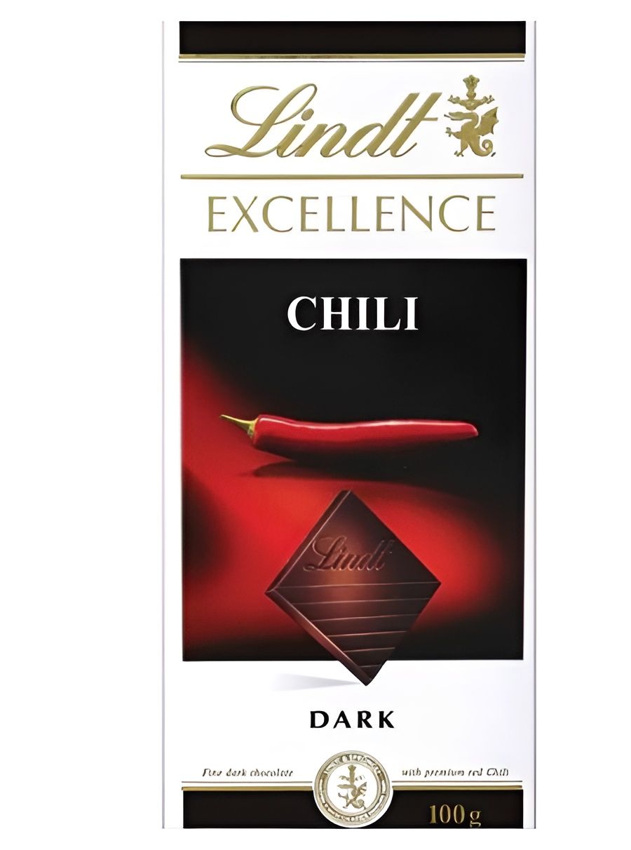 Шоколад темный Lindt Excellence с экстрактом перца чили (100 гр) 20 шт.