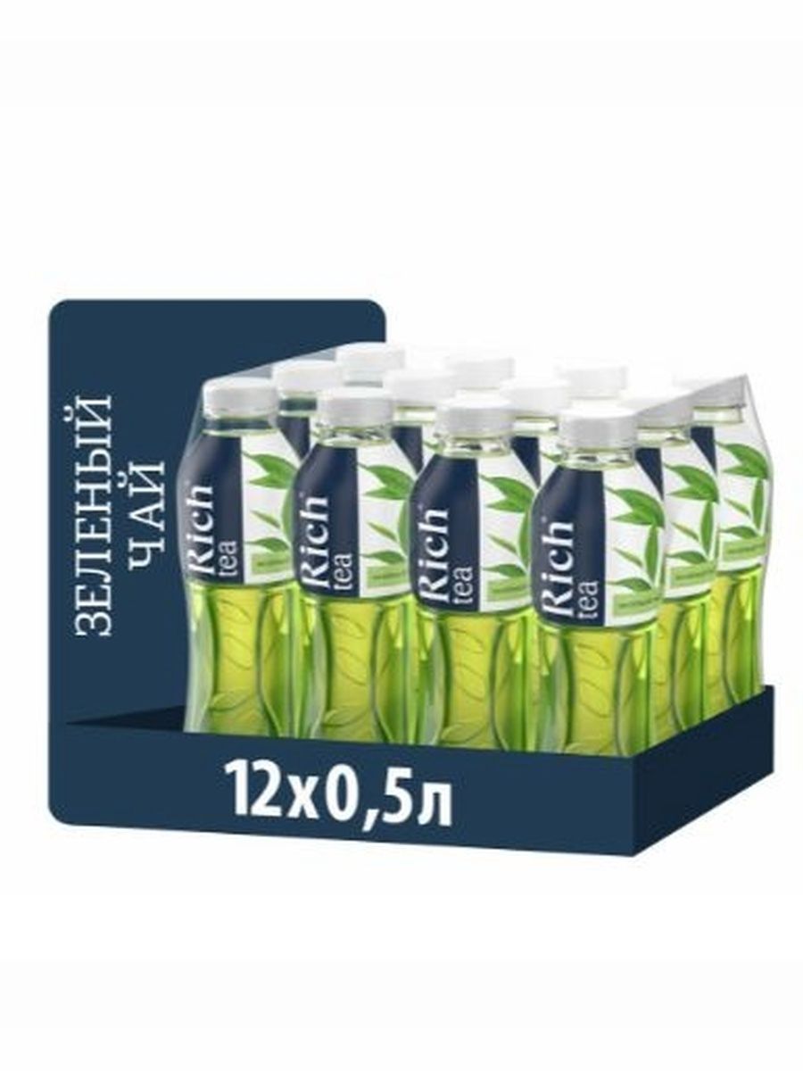 Холодный чай Rich tea зеленый, 500 мл. Упаковка 12 шт.