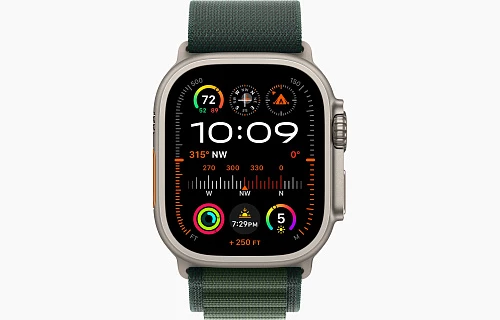 Умные часы Apple Watch Ultra 2 49 мм (2024) Natural Case with Alpine Loop (49mm, Dark Green L, L)