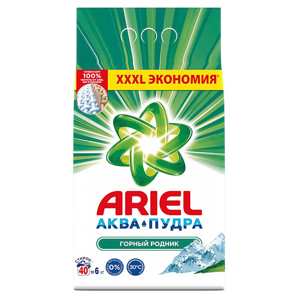 Стиральный порошок Ariel Горный родник автомат 6 кг