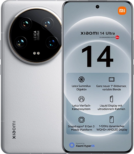 Смартфон Xiaomi 14 Ultra 16/512Gb CN (Белый, 512 ГБ, 16 ГБ, CN)