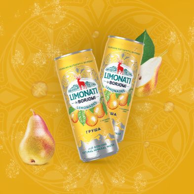 Напиток Borjomi Limonati Груша, газированный, Жб, 330мл x 12 шт