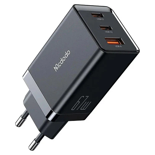 Сетевая зарядка Mcdodo 67W GaN 5 mini + C-C cable 2 m CH-1543 (Черный)
