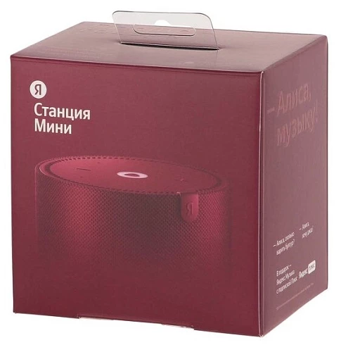 Умная колонка Яндекс Новая Станция Мини (без часов) (Красный)