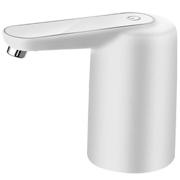 Помпа Miopaq Элеганс на аккумуляторе от USB с носиком, белая для 19л бутылей