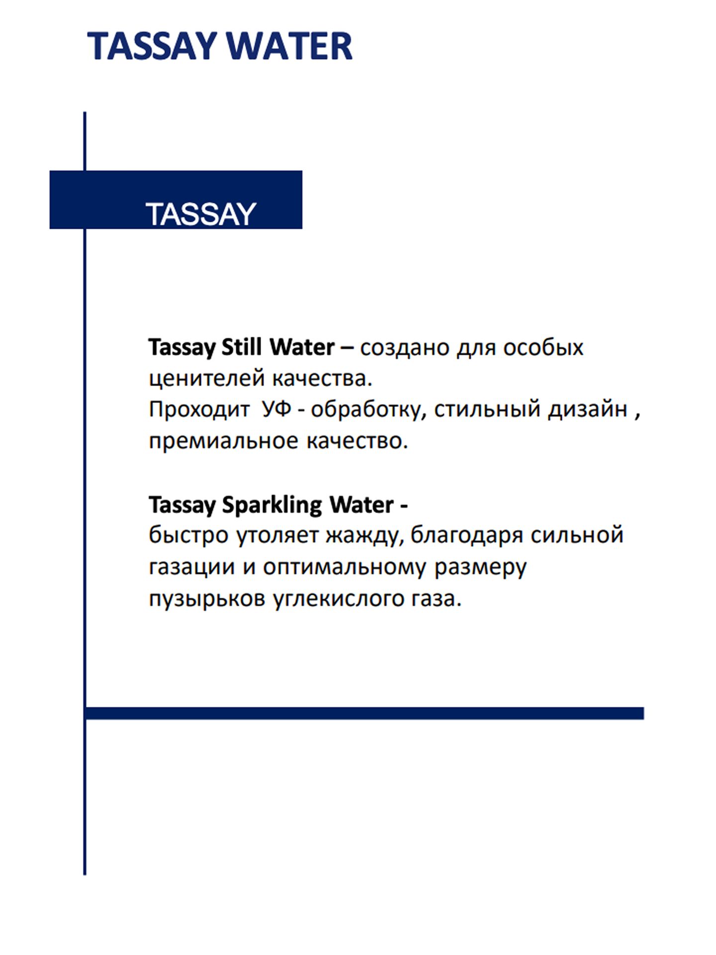 Вода природня питьевая TASSAY (Тассай), газированная, ПЭТ, 0,5 л х 12шт.