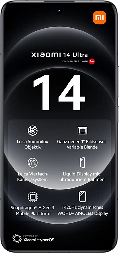 Смартфон Xiaomi 14 Ultra 16/512Gb CN (Черный, 512 ГБ, 16 ГБ, CN)