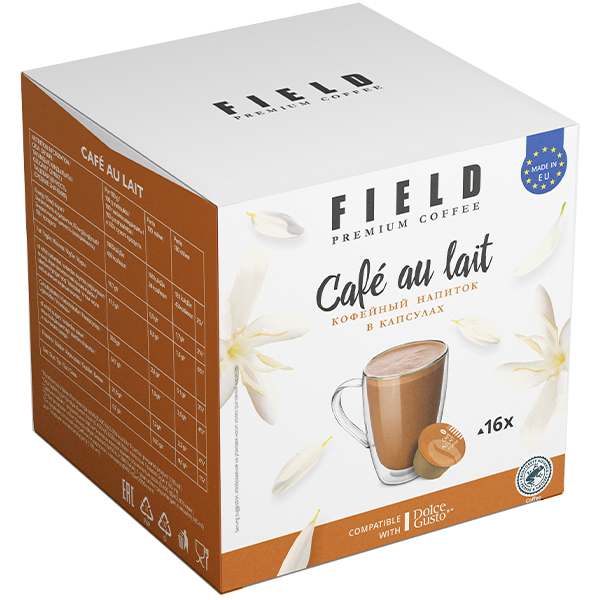 Кофейный напиток Field Cafe au Lait 16 капсул, 160 гр