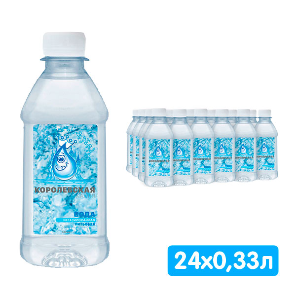 Королевская вода (Мия) 0.33 литра, без газа, пэт, 24 шт. в уп.