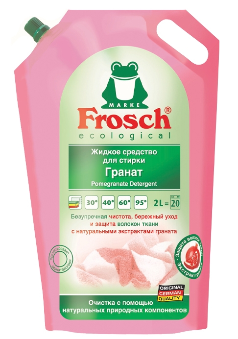 Жидкое средство для стирки Frosch ("Фрош") гранат 2 л