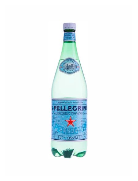 Вода San Pellegrino минеральная, газированная, 1 л х 1 шт