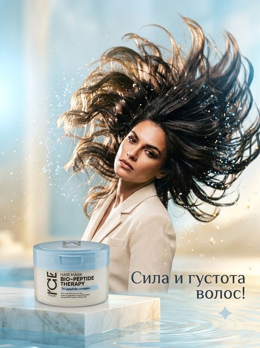 Маска для восстановления и уплотнения волос ICE Professional by Natura Siberica BIO-PEPTIDE THERAPY, 200 мл