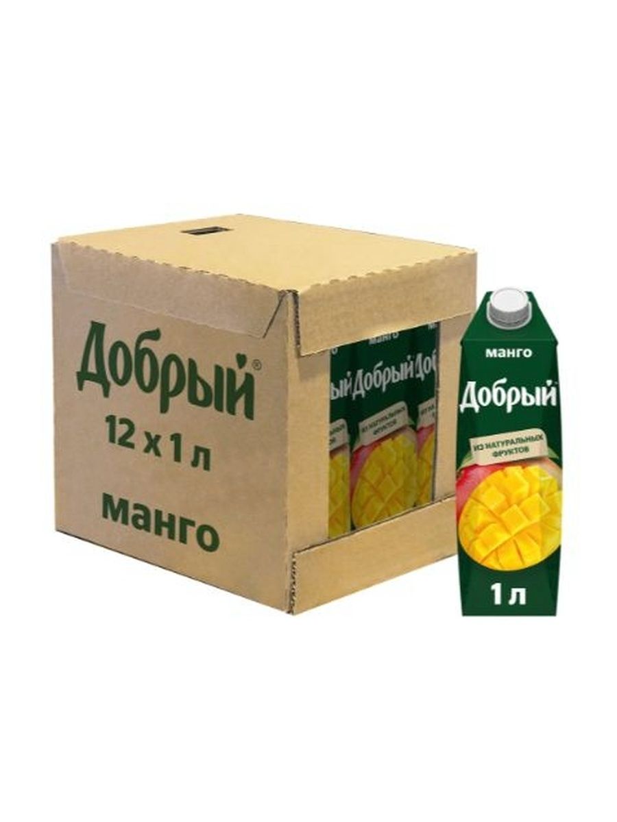 Напиток сокосодержащий Добрый Манго, 1000 мл. Упаковка 12 шт.