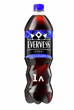Напиток Evervess газированный, Cola без сахара, 1л. ПЭТ. Упаковка 12 шт.