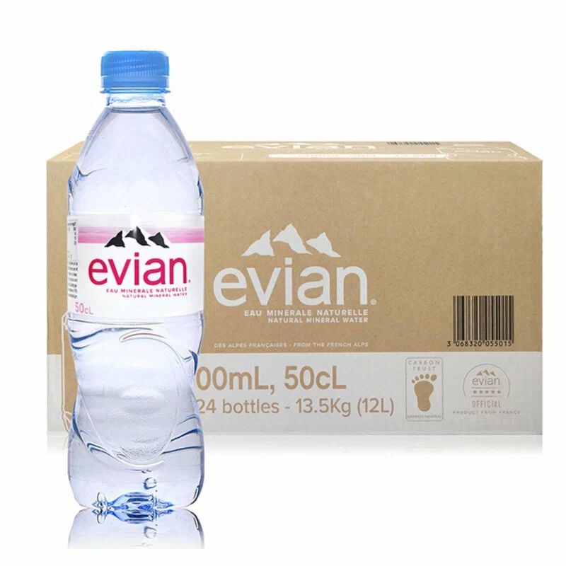 Вода негазированная Evian, 24 шт х 0,5 л