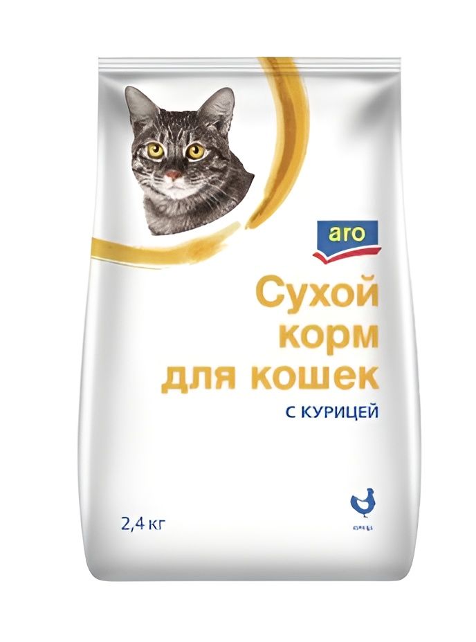 Сухой корм Aro с курицей для кошек 2.4 кг