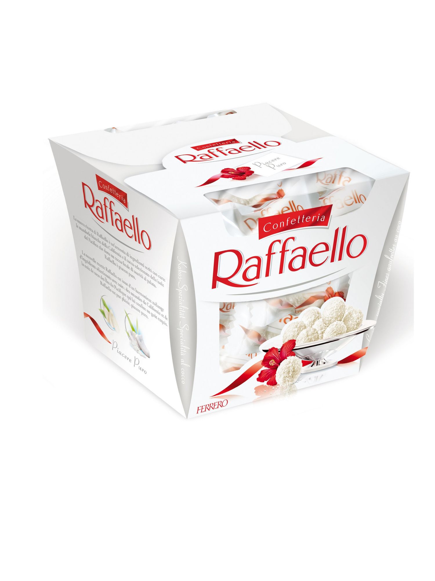 Набор конфет Raffaello с цельным миндальным орехом в кокосовой обсыпке, 150г х 10шт.