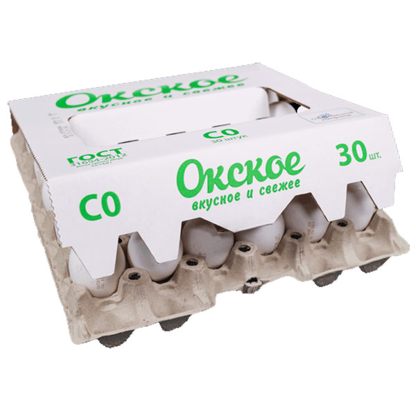 Яйцо куриное Окское С0 белое 30 шт.