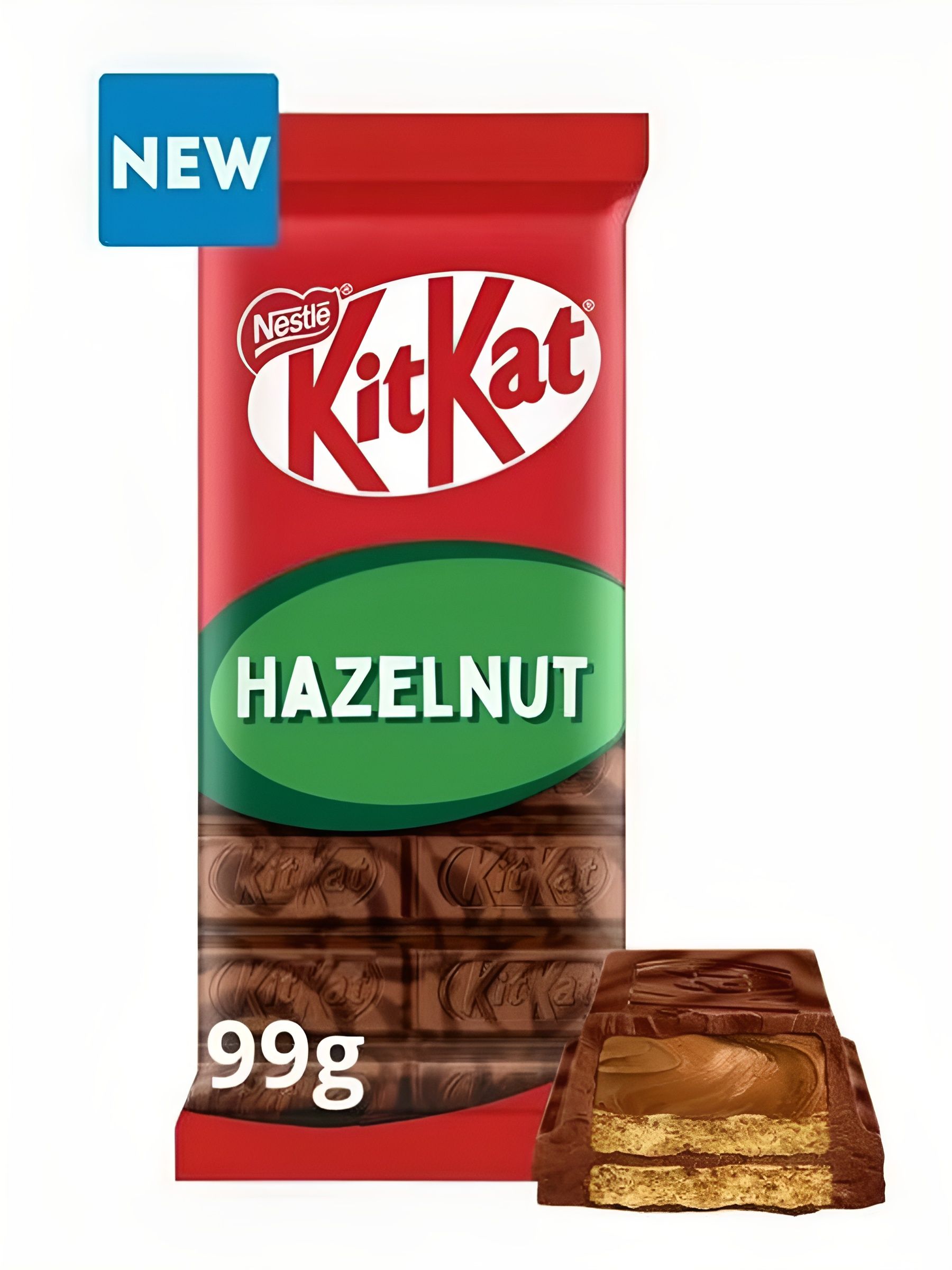 Молочный шоколад Kit Kat Hazelnut Noisette (c кремовой ореховой начинкой) 99 г. 15 шт.