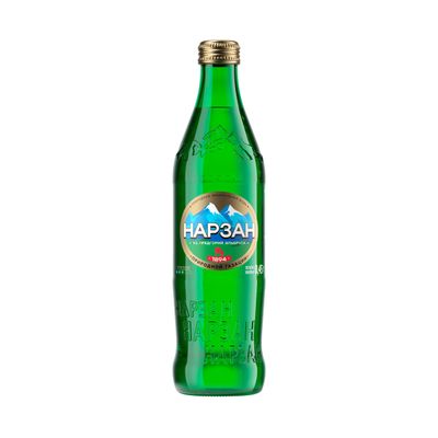 Вода Нарзан минеральная природная лечебно-столовая газированная стекло, 1 шт, 450мл