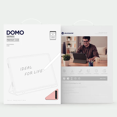 Чехол-книжка Gurdini Dux Ducis Domo Series для iPad Pro 11 (2024) (Розовый)
