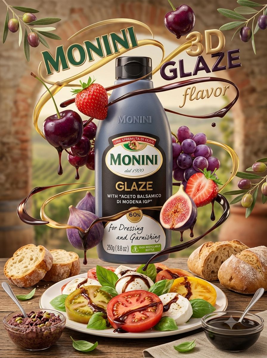Соус бальзамический Monini Glaze классический, 250мл, 8 шт
