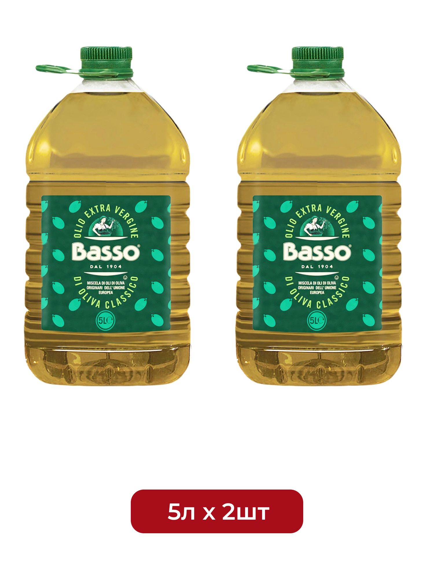 Масло Оливковое Basso Extra Virgin Нерафинированное 5л пэт х 2шт.