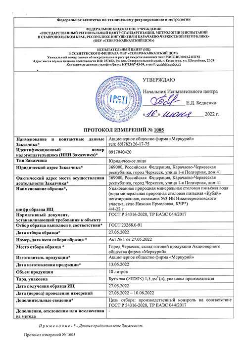Вода Кубай-2 питьевая 5 литров, 2 шт. в уп.