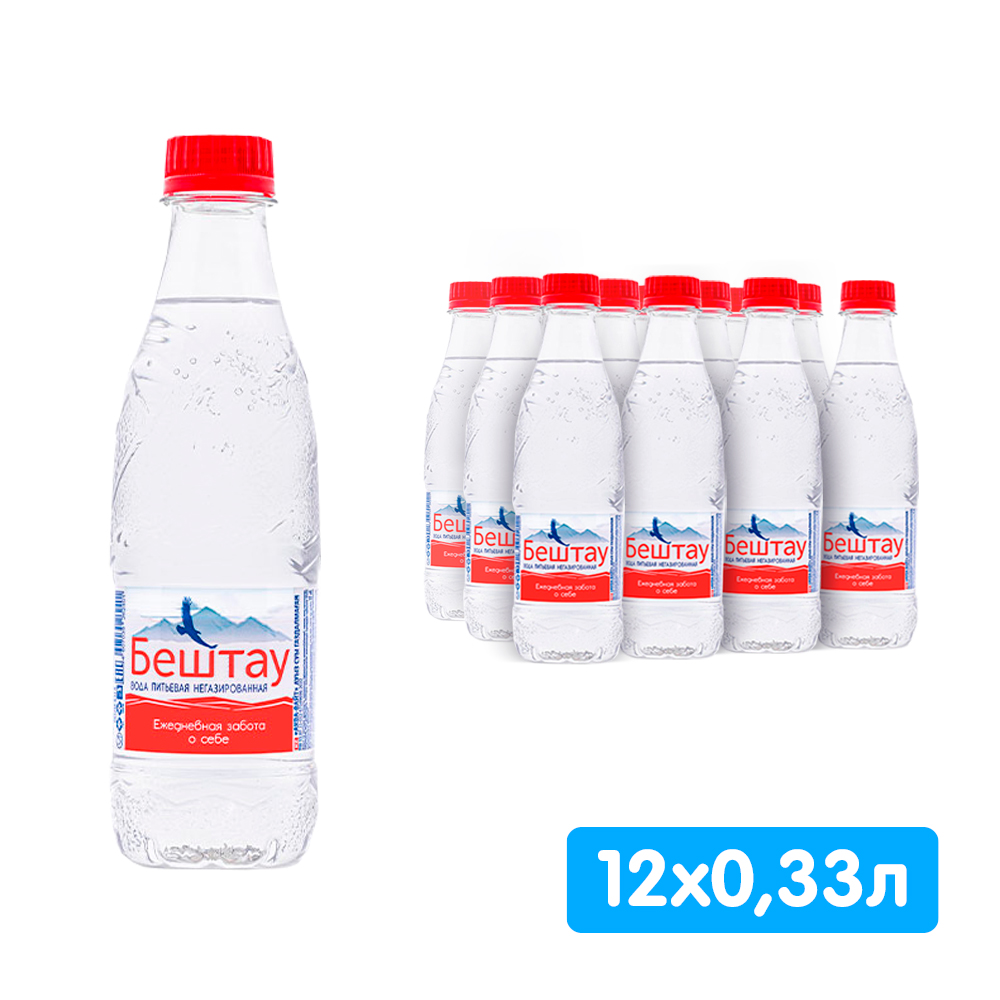 Вода Бештау Аква-Вайт 0.33 литра, без газа, пэт, 12 шт. в уп.