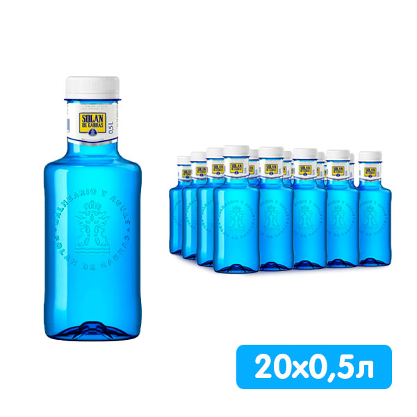 Вода Solan de Cabras 0.5 литра, без газа, пэт, 20 шт. в уп.