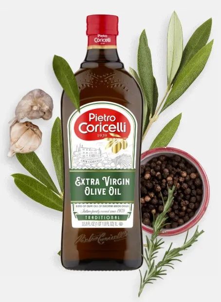 Масло оливковое Pietro Coricelli Extra Virgin нерафинированное, стекло, 500мл х 12шт.