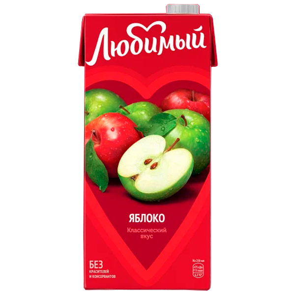 Нектар Любимый Яблоко 0.95 литра
