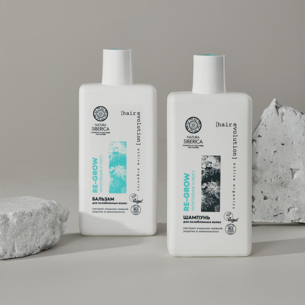 Бальзам для ослабленных волос Natura Siberica Hair Evolution RE-GROW. Укрепление и рост волос, 270 мл х 2шт х 6шт.