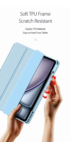 Чехол-книжка Gurdini Dux Ducis Toby Series для iPad Pro 12.9 (2022) / Air 13 (2024) (Голубой)