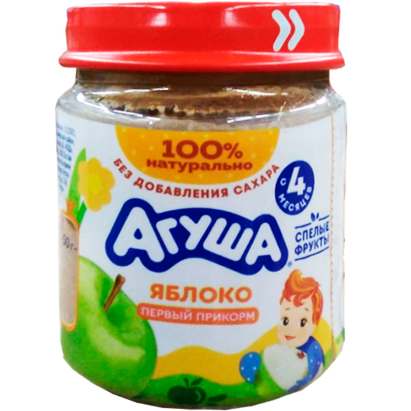 Пюре фруктовое Агуша Яблоко с 4 месяцев 100 гр