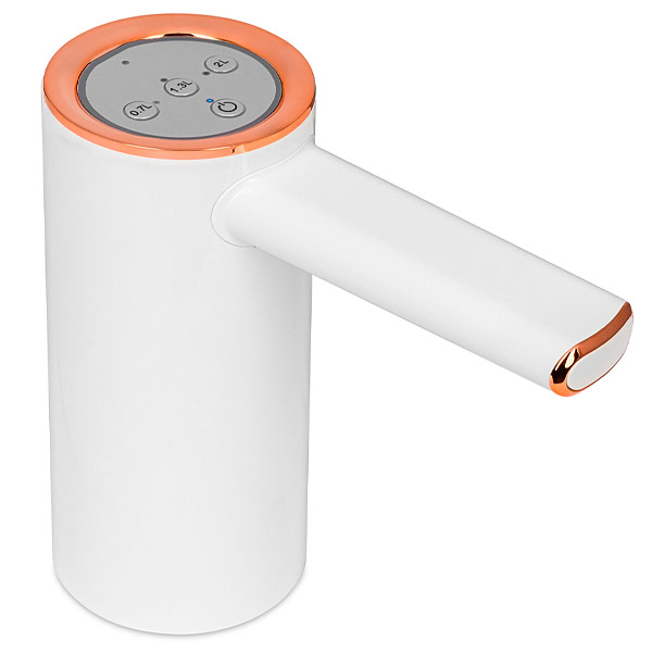 Помпа Ecotronic PLR-240 белая электрическая на аккумуляторе от USB-адаптера для 19л бутылей