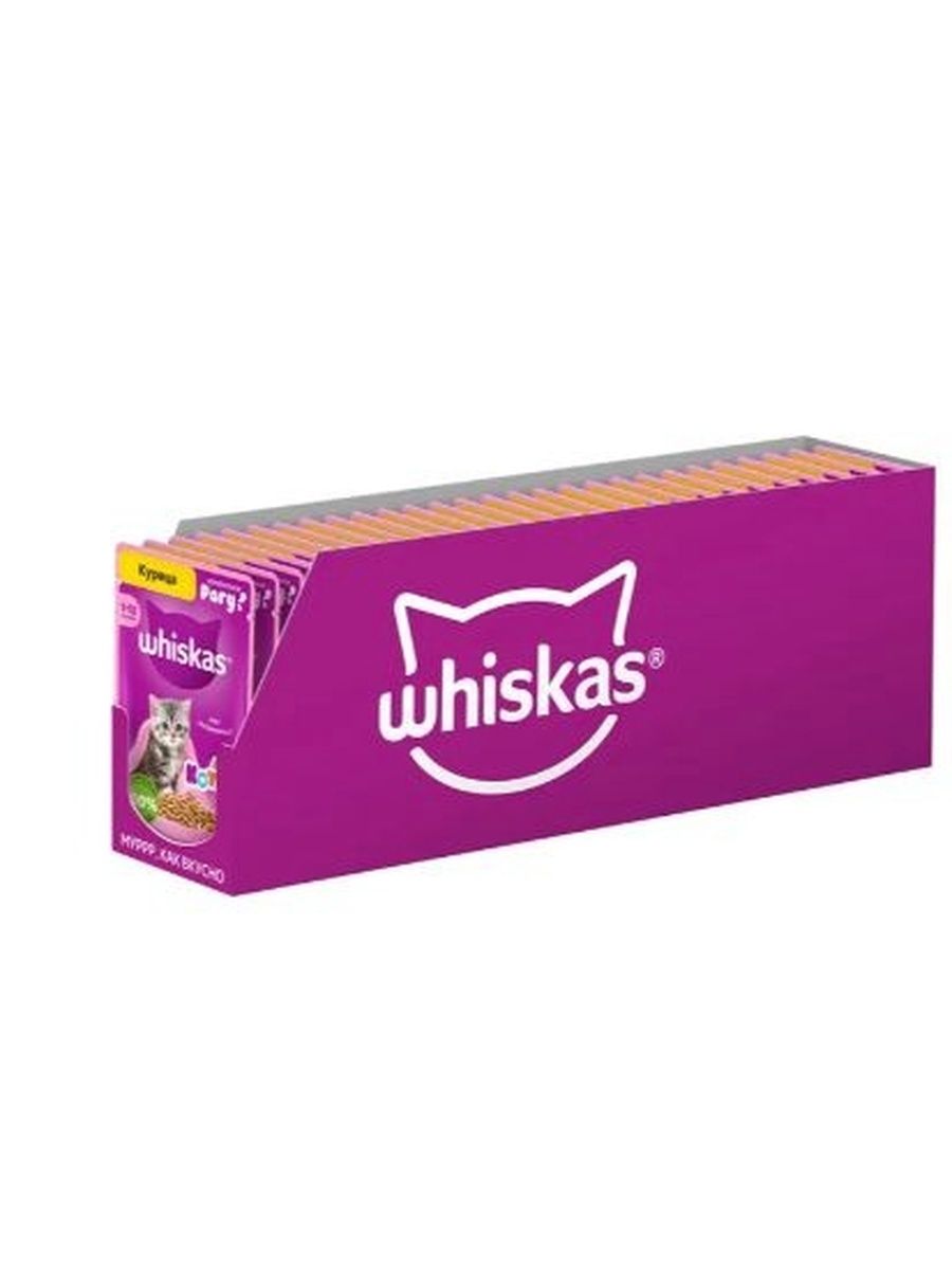 Влажный корм для котят Whiskas рагу с курицей 75 г x 28 шт