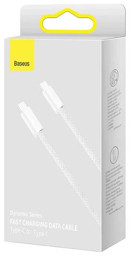 Кабель Baseus Dynamic Series Fast Charging Data Cable Type-C to Type-C 100W 1m (Белый)