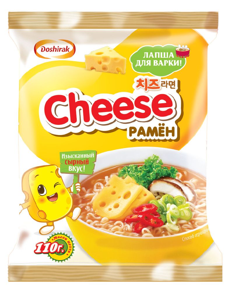 Лапша для варки Доширак Cheese Рамен, 110г х 20 шт.