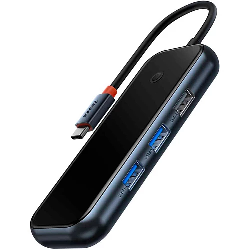 Хаб Baseus AcmeJoy 5-Port Type-C HUB Adapter (Type-C - HDMI*1+USB3.0*2+USB2.0*1+Type-C PD&Data *1) (WKJZ010213) (Черный)