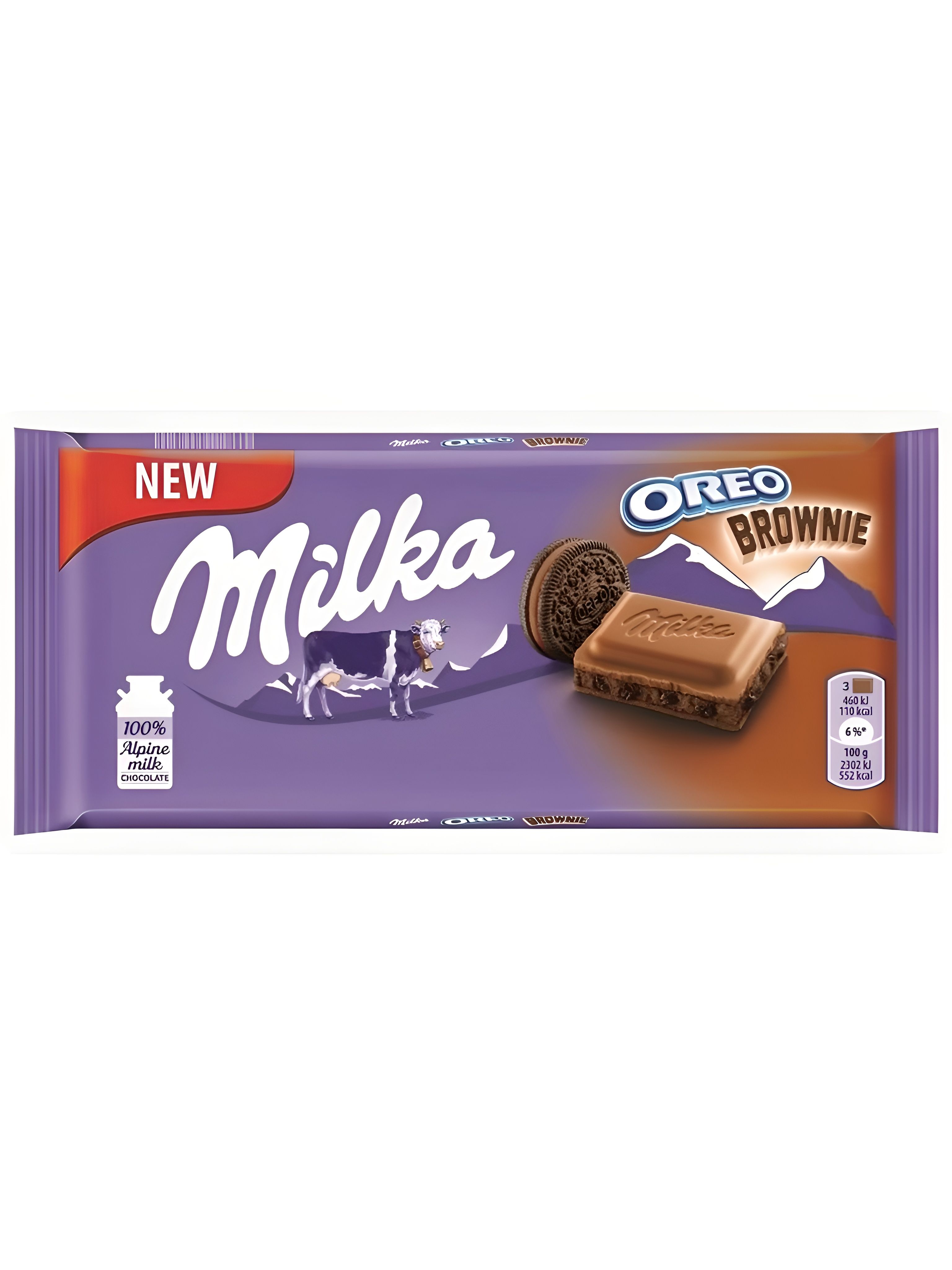 Молочный шоколад Milka Oreo Brownie, 3 шт по 100г