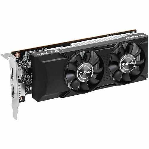 Видеокарта ASRock 6144Mb Intel Arc A380 Low Profile 6GB (A380 LP 6G) 1xDP, 1xHDMI, Ret (Чёрный)